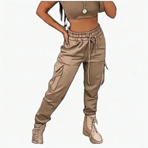 Molde Calça Cargo Jogger Fem P ao Gg