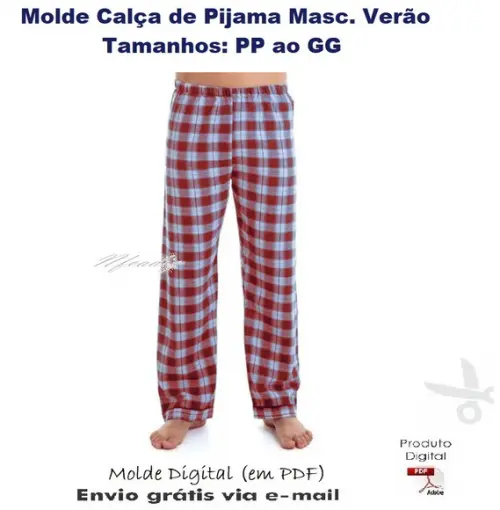 Molde Calça de Pijama Masc. Verão #378
