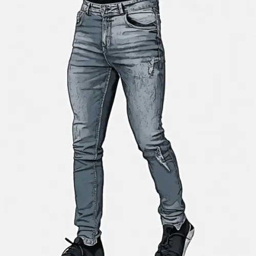 Molde Calça Jeans Skinny Masculina pdf 36 ao 48