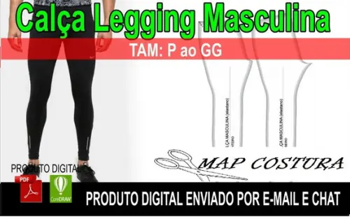 Molde Calça Legging Masculina