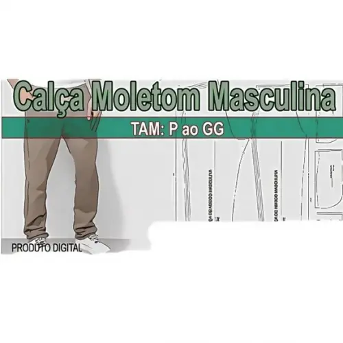Molde Calça Moletom Masculina