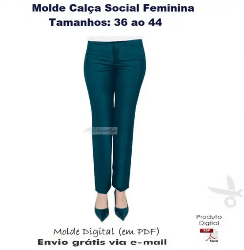 Molde Calça Social Feminina 36 ao 44 #300