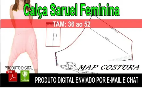 Molde Calça Saruel Feminina
