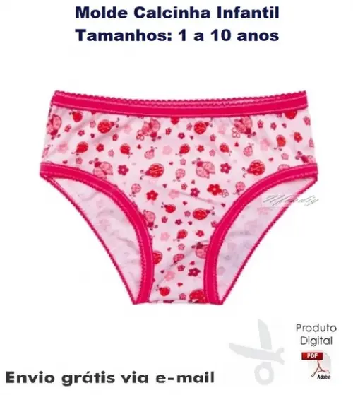 Molde Calcinha Infantil ref 45