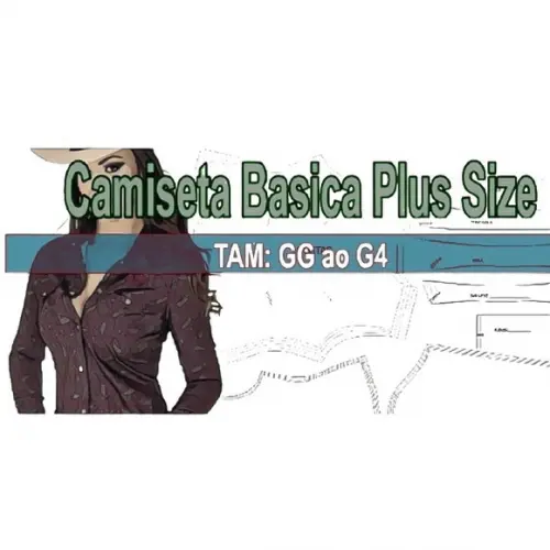 Molde Camisa Basica Feminina Manga Longa Plus Size