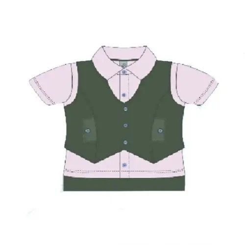 Molde Camisa Colarinho com Colete Bebê