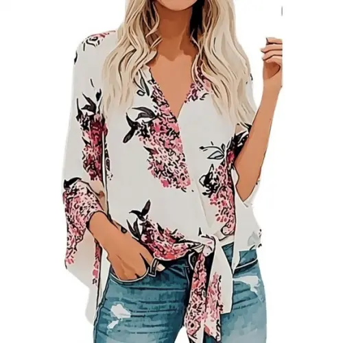 Molde Camisa Fem Manga Solta de Amarrar P ao Gg