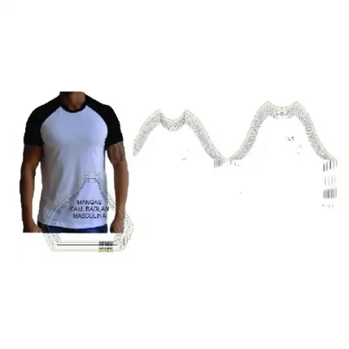 Molde Camisa Raglan Masculina Pp,p, M,g,gg,g1, G2,g3,g4