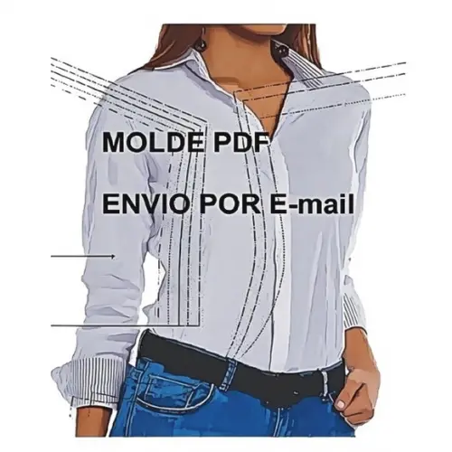 Molde Camisa Social Feminina em pdf 38 ao 46