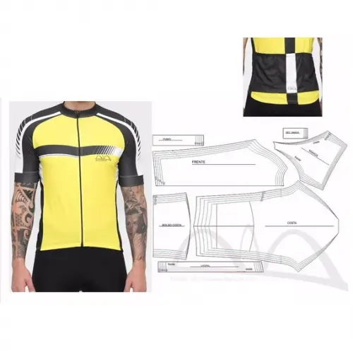 Molde Camiseta Ciclista Raglan Masculina