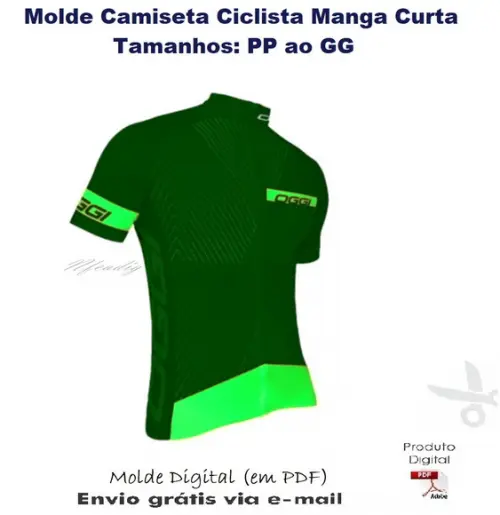 Molde Camiseta Ciclista Manga Curta #384