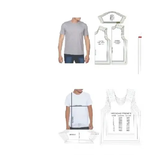 Molde Camiseta Gola Redonda Masc e Infantil