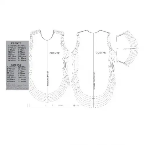 Molde Camiseta Long Line Masculina Modelagem Longline