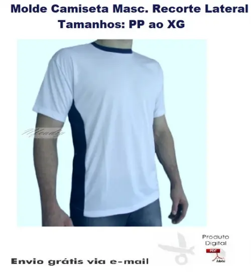 Molde Camiseta Masc. Com Recorte Lateral #220