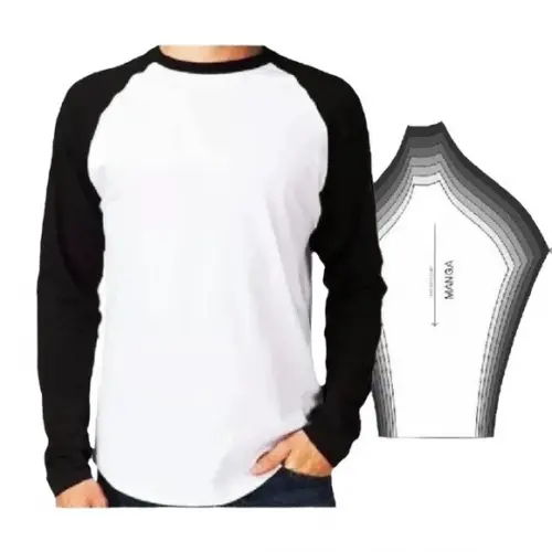 Molde Camiseta Masculina Raglan Manga Longa Envio Email