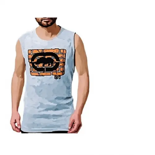 Molde Camiseta Regata Masculina, Gola O, Redonda