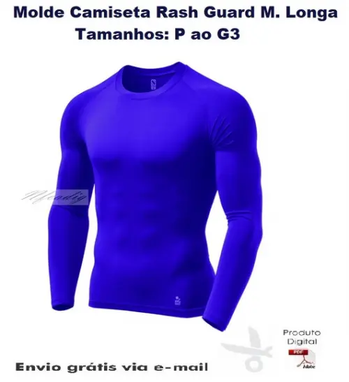 Molde Camiseta Rash Guard Manga Longa #223