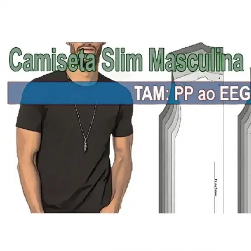 Molde Camiseta Slim - em pdf