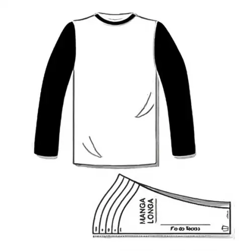 Molde Camiseta Tradicional Manga Longa Pp ao Xg