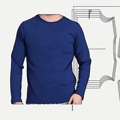 Molde Camiseta Tradicional Masc m Longa P ao Xg