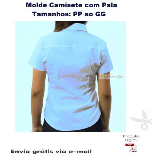 Molde Camisete com Pala (PP ao GG) #289