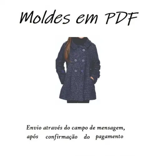 Molde Casaco com Forro Infantil 1 ao 14 Anos pdf e Cdr