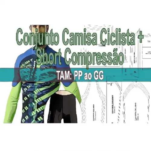 Molde Conjunto Camisa e Short Ciclista