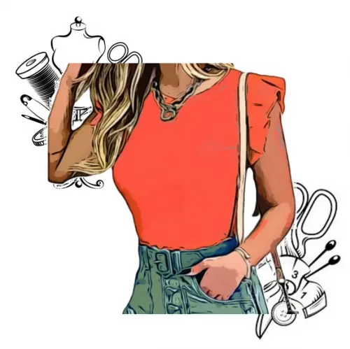 Molde Costura de Blusa Feminina Prega nas Mangas 36-46 #72