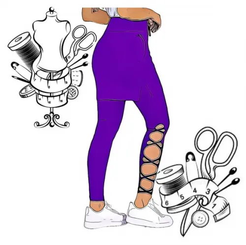 Molde Costura de Calça Legging com Saia Pp ao Xg #103