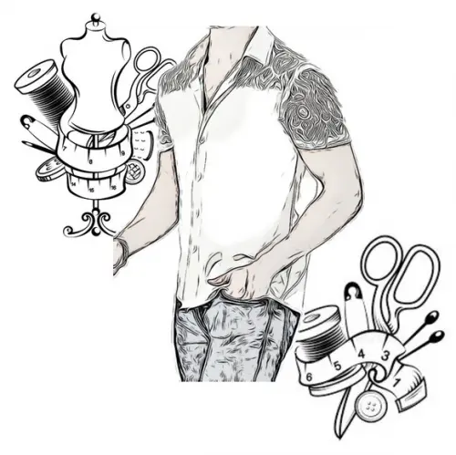 Molde Costura de Camisa Masc Detalhe Renda P ao Xxg #89