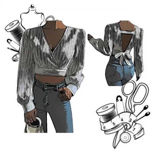 Molde Costura de Cropped Adulto Feminino Pp ao Gg #107