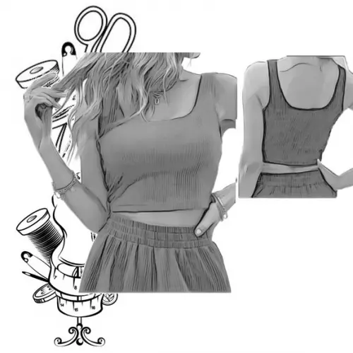 Molde Costura de Cropped Feminino do P ao Gg #348