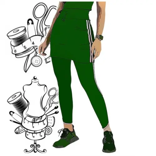 Molde Costura de Legging Saia Adulto do Pp ao Xg #333