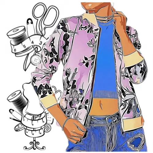 Molde Costura de Jaqueta Bomber Feminina Pp ao Gg #353