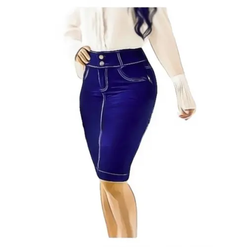 Molde Costura de Saia Jeans Secretária 36 ao 48 #223