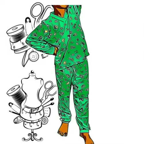 Molde Costura de Pijama Inverno Inf Gola V 2 a 14 #354