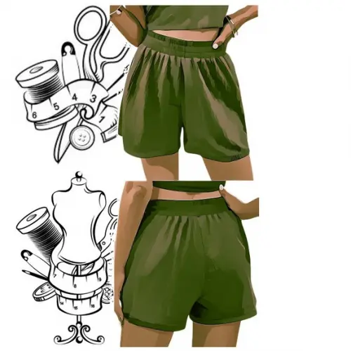 Molde Costura de Short Fem Adulto Soltinho P ao Gg #346