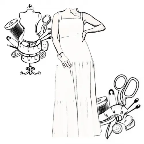 Molde Costura de Vestido Longo 3 Marias P ao Xg #115