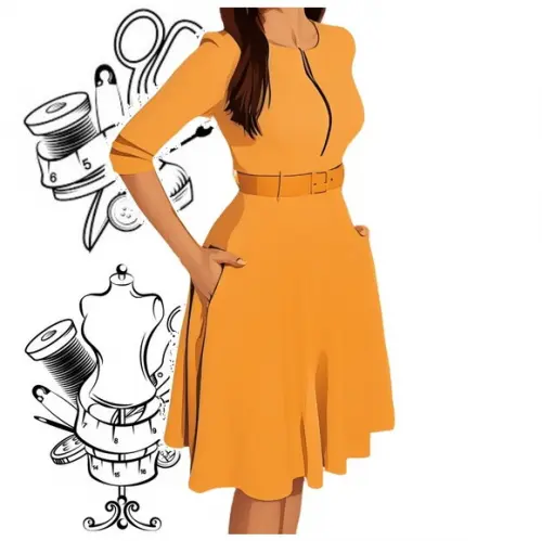 Molde Costura de Vestido Rodado Gode P ao Xxg #347