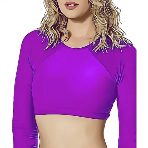 Molde Cropped Blusa Proteção Uv Feminina P ao Gg