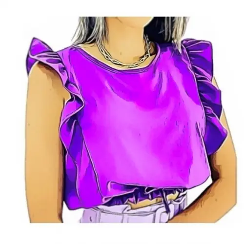 Molde Cropped Babado e Elastico P ao Xxg #535