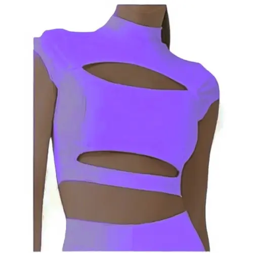Molde Cropped Gola Alta com Recortes na Frente P ao Gg