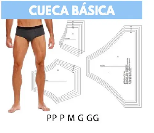 Molde Cueca Slip Básica P ao Eg Por Email