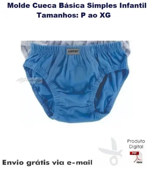 Molde Cueca Infantil Básica Slim ref 55