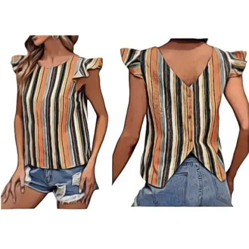 Molde de Blusa Botões Costas P ao G #334