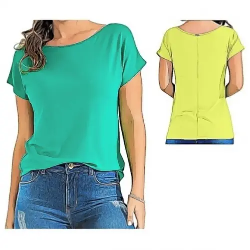 Molde de Blusa Casual Decote Canoa P ao Xxg #282