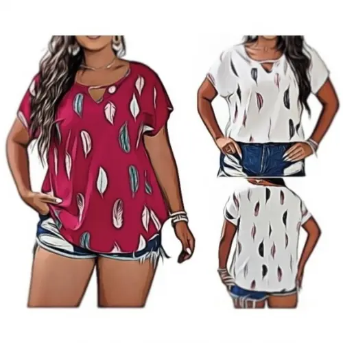 Molde de Blusa Detalhe Gola P ao Xxg #285