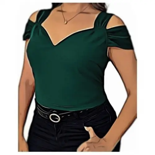 Molde de Blusa Feminina Alça e Ombro P ao Xxg #256