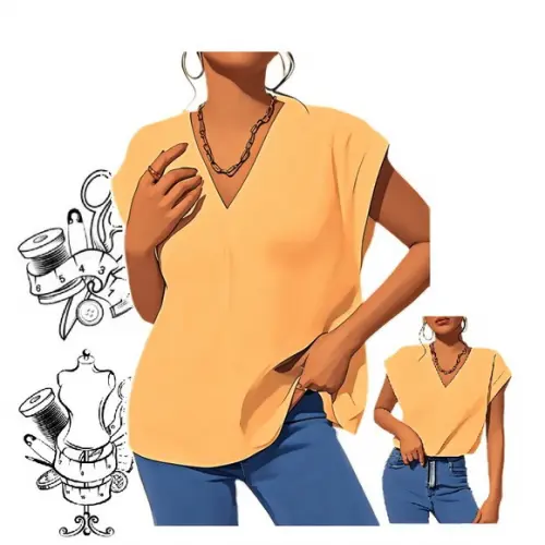 Molde de Blusa Manga Asa de Morcego do P ao Xxg #503