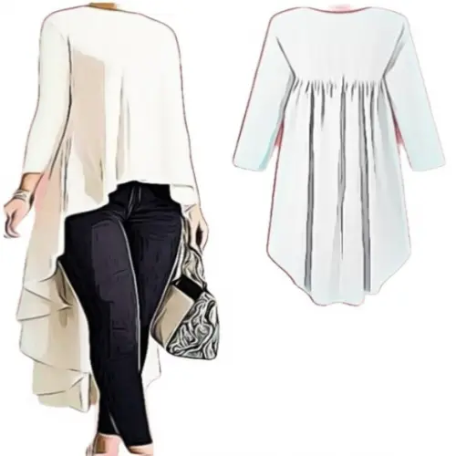 Molde de Blusa Mullet Feminina P ao Xxg #217